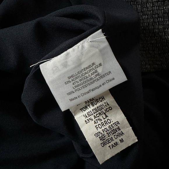 TORY BURCH Medium Navy/Ivory Josette Dress - Picture 16 of 16